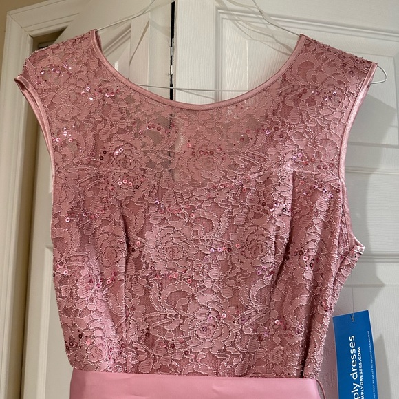 Prom dress long mauve sequins - Picture 3 of 5